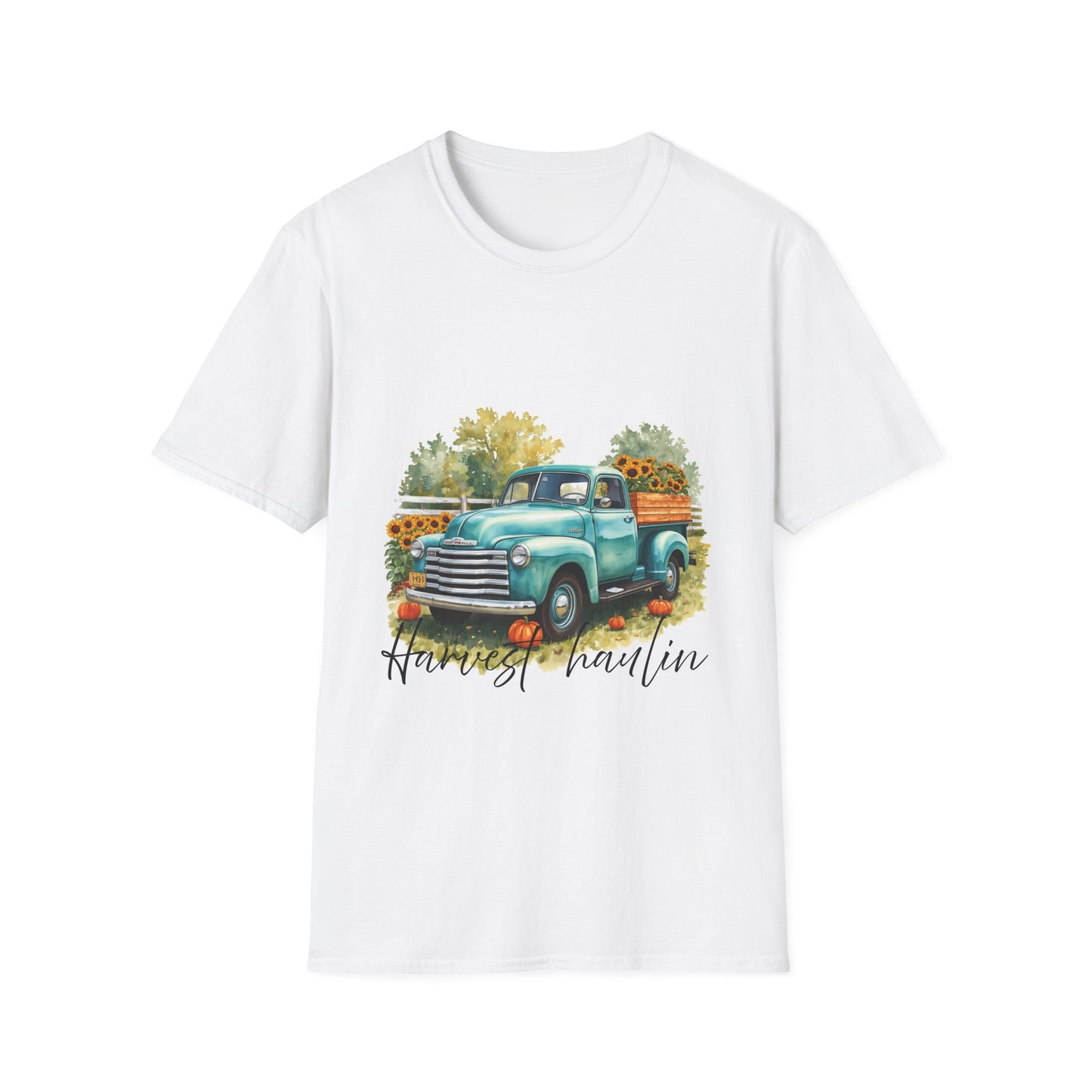 Vintage Truck with Sunflowers T‑Shirt — 'Harvest Haulin' Floral Farm Tee