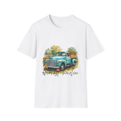 Vintage Truck with Sunflowers T‑Shirt — 'Harvest Haulin' Floral Farm Tee