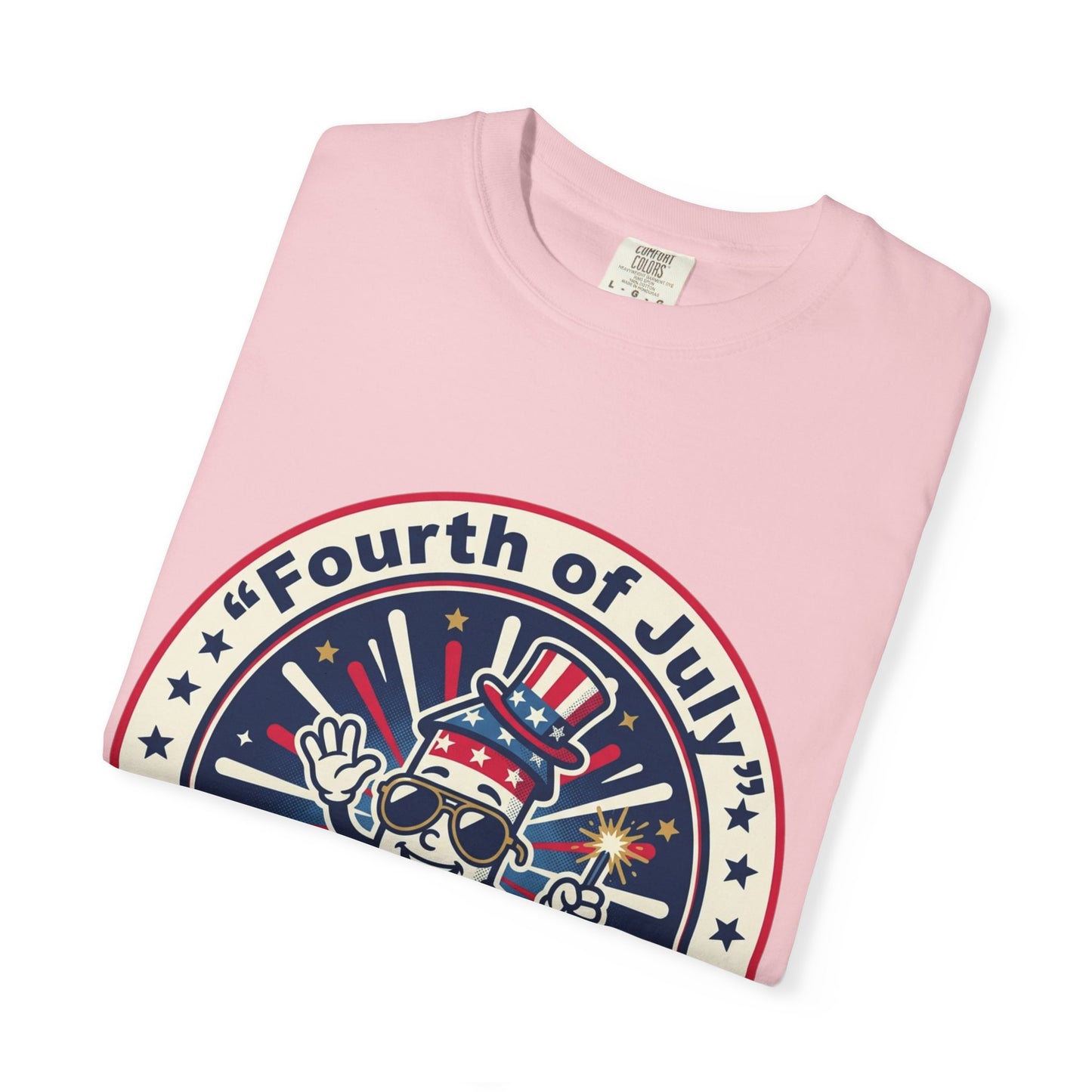 Fourth of July T-Shirt — ‘Let’s Celebrate’ Patriotic Firecracker Tee