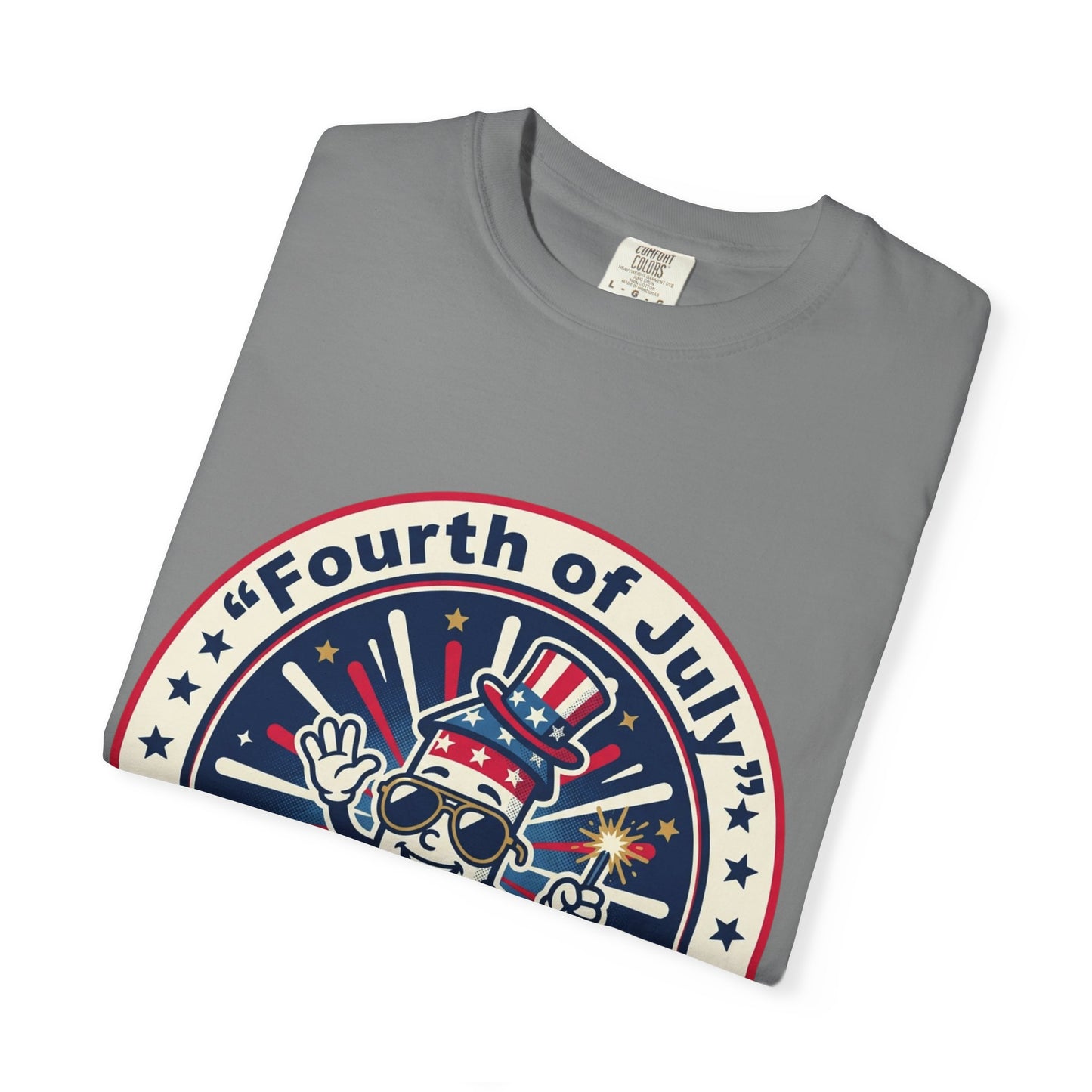 Fourth of July T-Shirt — ‘Let’s Celebrate’ Patriotic Firecracker Tee