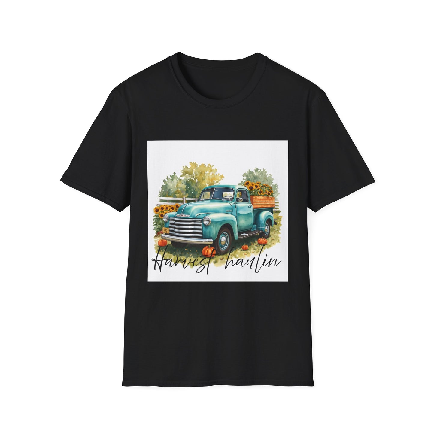 Vintage Truck with Sunflowers T‑Shirt — 'Harvest Haulin' Floral Farm Tee