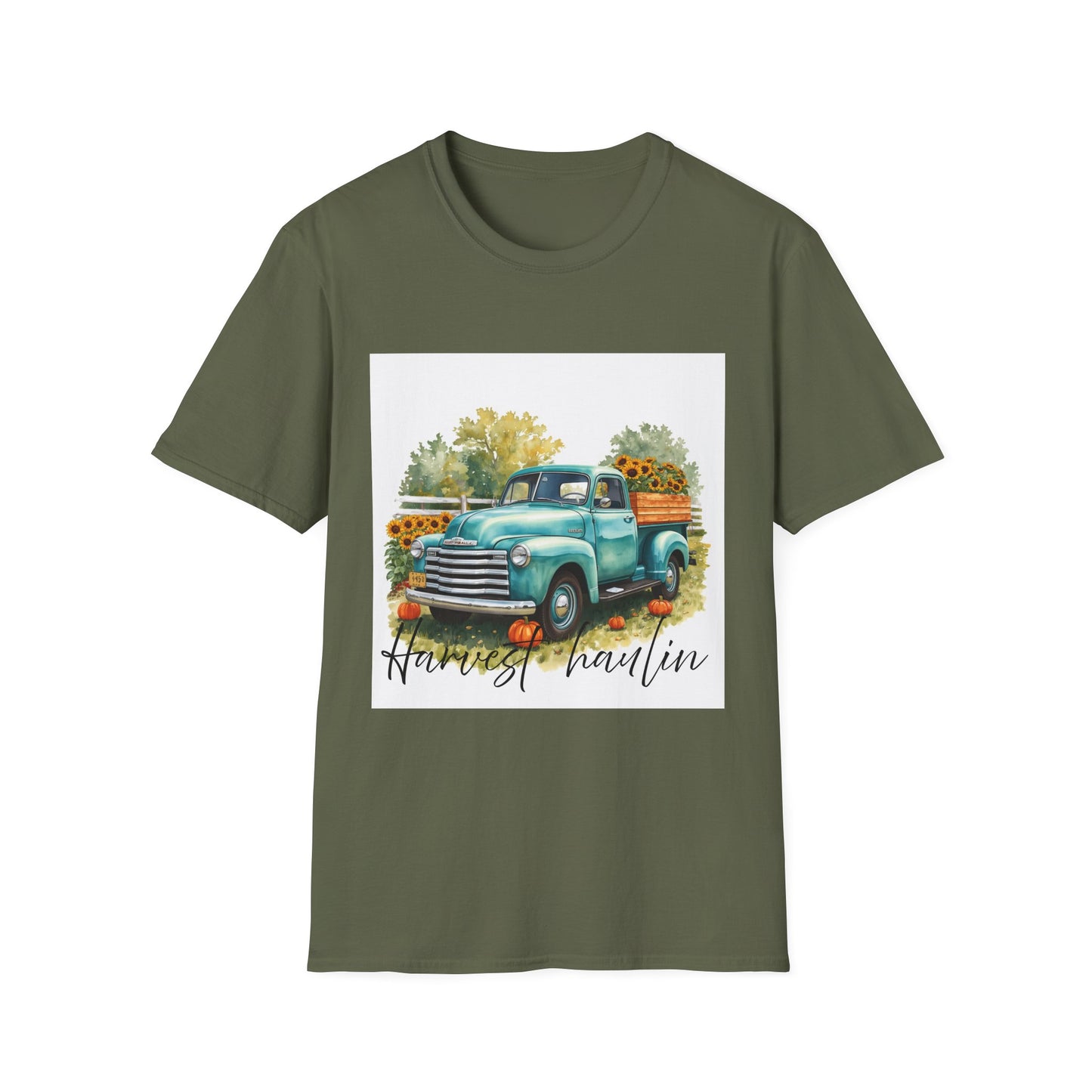 Vintage Truck with Sunflowers T‑Shirt — 'Harvest Haulin' Floral Farm Tee