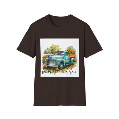 Vintage Truck with Sunflowers T‑Shirt — 'Harvest Haulin' Floral Farm Tee