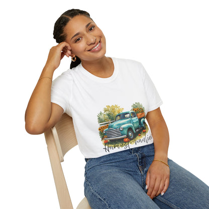 Vintage Truck with Sunflowers T‑Shirt — 'Harvest Haulin' Floral Farm Tee