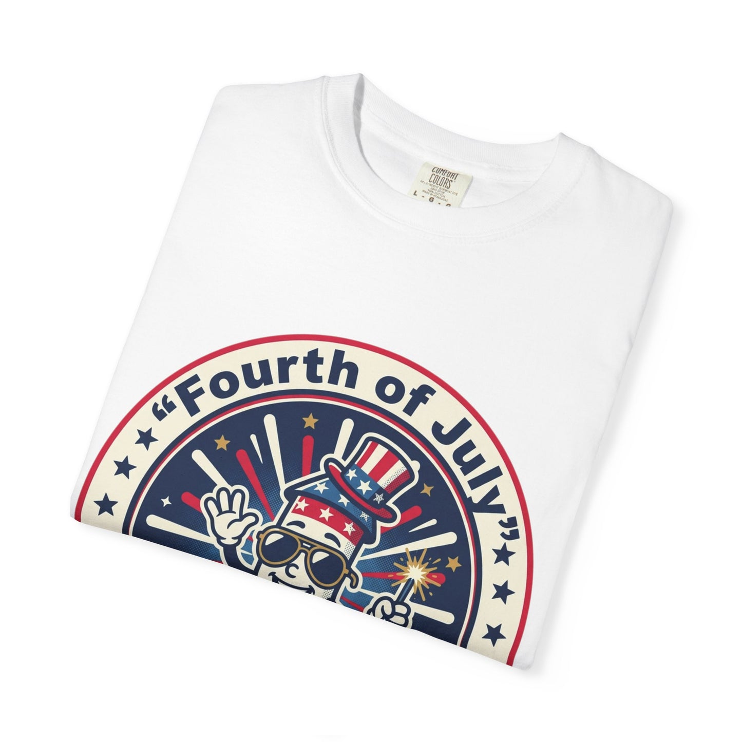 Fourth of July T-Shirt — ‘Let’s Celebrate’ Patriotic Firecracker Tee