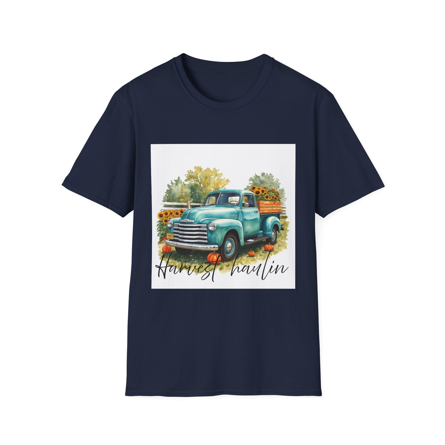 Vintage Truck with Sunflowers T‑Shirt — 'Harvest Haulin' Floral Farm Tee