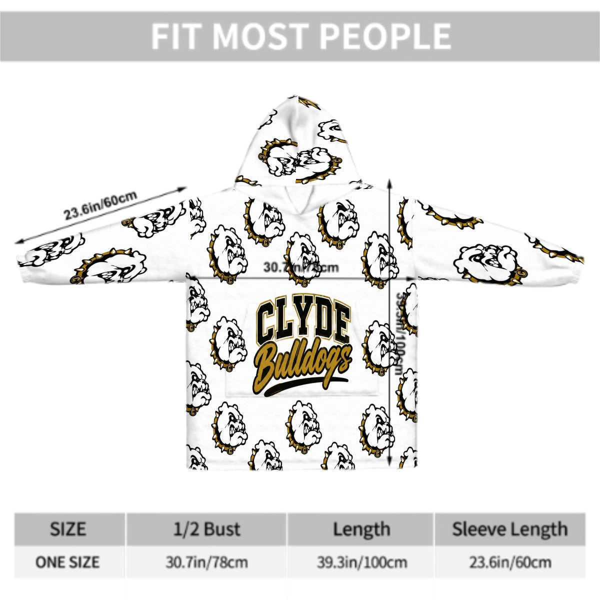 Custom design Adult Blanket Hoodie