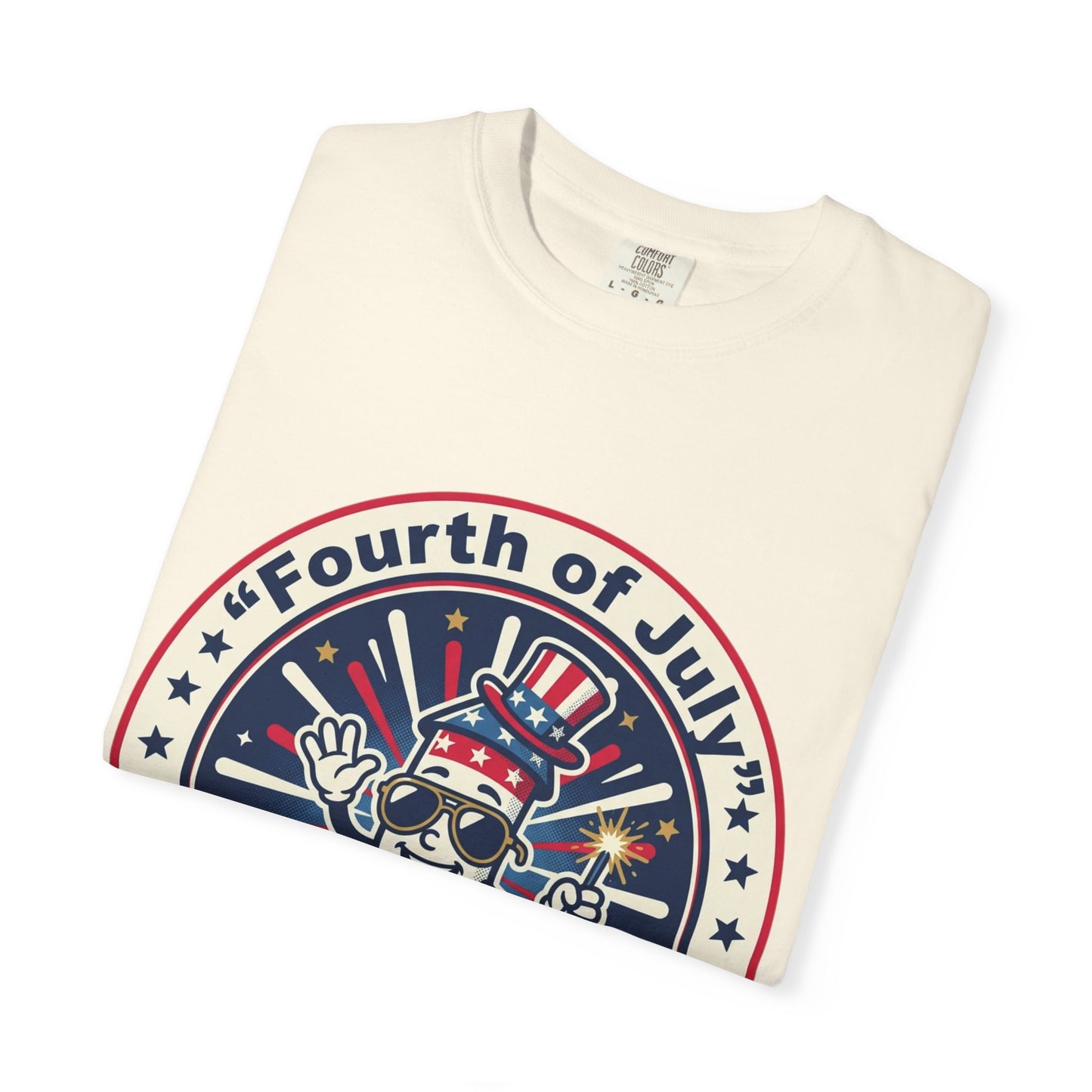Fourth of July T-Shirt — ‘Let’s Celebrate’ Patriotic Firecracker Tee
