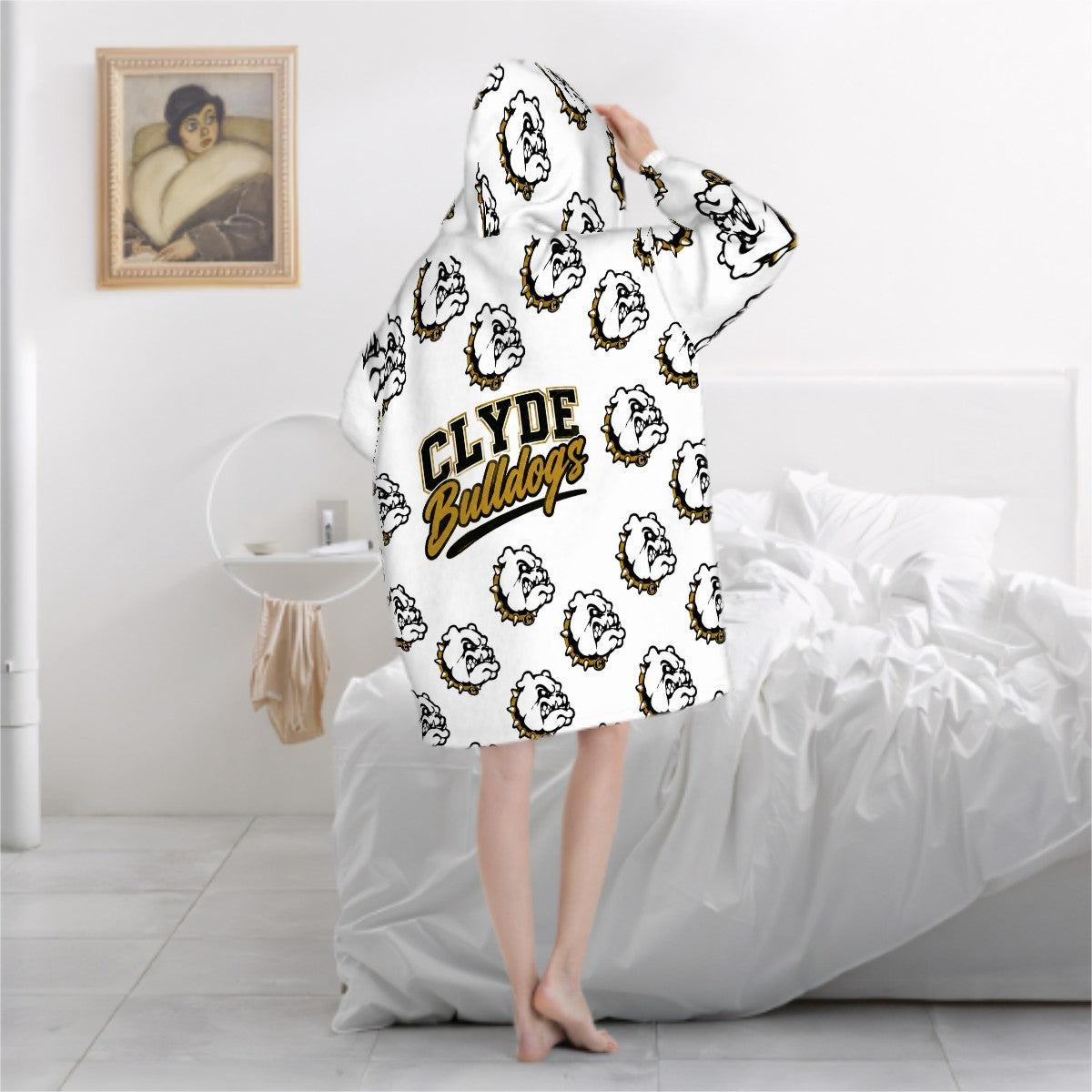 Custom design Adult Blanket Hoodie