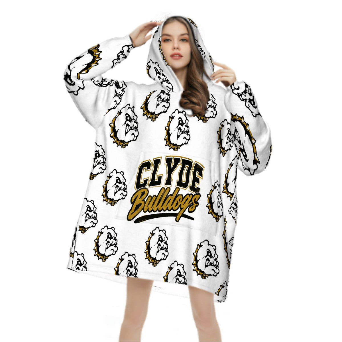 Custom design Adult Blanket Hoodie